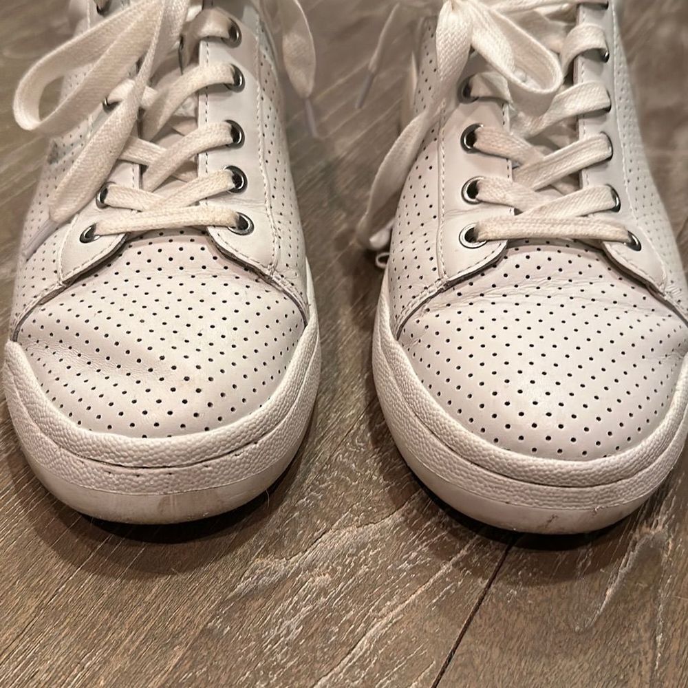 Vince Camuto White Perforated Sneakers - Picture 6 of 7